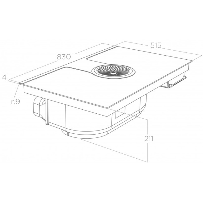 Варочная панель с вытяжкой ELICA Встраиваемая варочная панель ELICA NIKOLATESLA HP EVO BL/A/83-PRF0196322