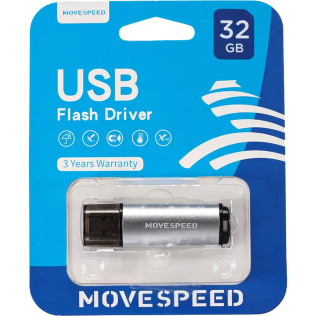 USB2.0 32GB Move Speed M1 серебро Move Speed M1-32G
