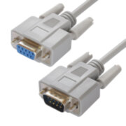 Greenconnect Удлинитель  0.5m  RS-232/RS-232 9M/9F Premium GCR-DB9CM2F-0.5m, серый 30 AWG Greenconnect COM(RS232) 9F -  COM(RS232) 9M 0.5m