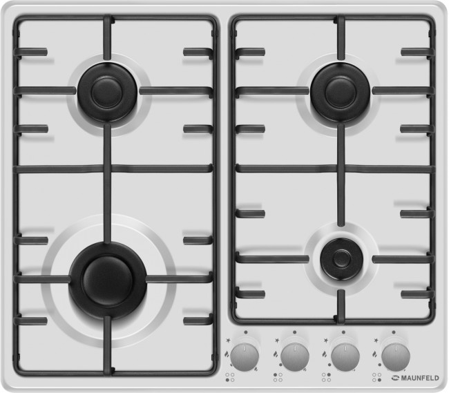 Газовая варочная панель MAUNFELD Maunfeld EGHE.64.3STS-EW Газовая варочная панель MAUNFELD Maunfeld EGHE.64.3STS-EW