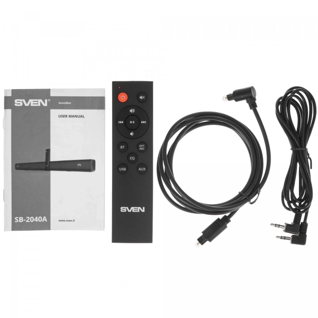 Саундбар SVEN SB-2040A, черный (40 Вт, Bluetooth, HDMI, ПДУ, Optical, USB, дисплей) SVEN SB-2040A