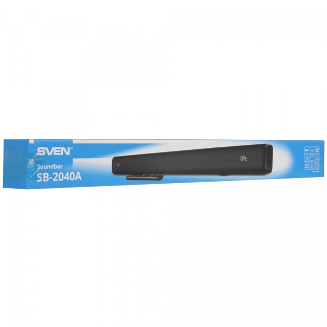 Саундбар SVEN SB-2040A, черный (40 Вт, Bluetooth, HDMI, ПДУ, Optical, USB, дисплей) SVEN SB-2040A