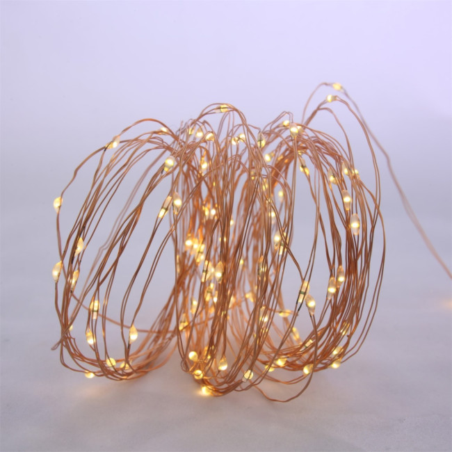 Гирлянда Гирлянда 100LED 3АА, 8 режимов, 10 м, медь, теплый белый Гирлянда Гирлянда 100LED 3АА, 8 режимов, 10 м, медь, теплый белый