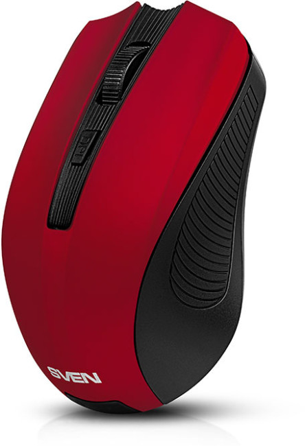 Беспроводная мышь SVEN RX-350W красная  (5+1кл. 600-1400DPI, SoftTouch, блист) Sven RX-350W