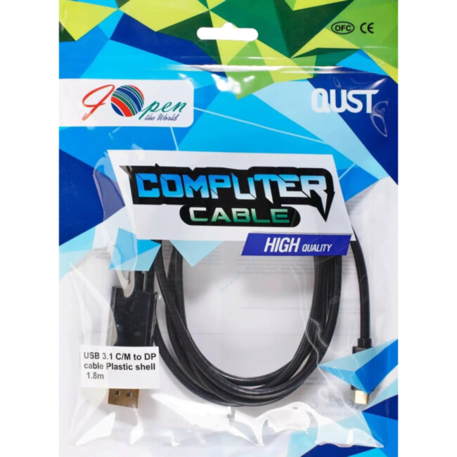 Кабель-адаптер USB 3.1 Type-Cm --> DP(m) 4K@60Hz, 1,8m iOpen (Aopen/Qust) <ACU422C-1.8M> VCOM ACU422C-1.8M Кабель-адаптер USB 3.1 Type-Cm --> DP(m) 4K@60Hz, 1,8m iOpen (Aopen/Qust) <ACU422C-1.8M> VCOM ACU422C-1.8M