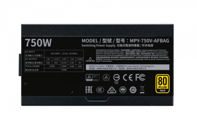 Блок питания 750 Ватт Cooler Master Gold V750 V2 Блок питания 750 Ватт Cooler Master Gold V750 V2