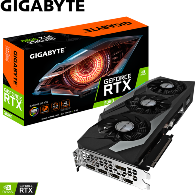 Видеокарта Gigabyte GeForce RTX 3080 GAMING OC 10G Видеокарта Gigabyte GeForce RTX 3080 GAMING OC 10G