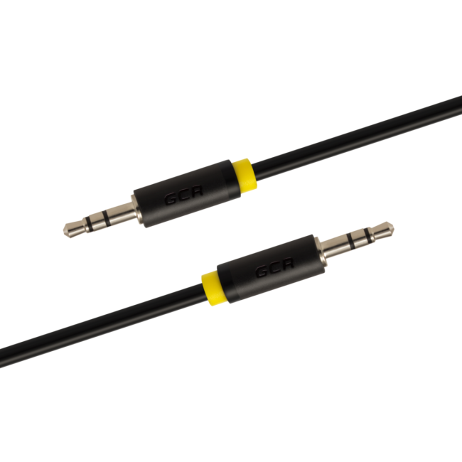 Greenconnect Кабель аудио 0.25m jack 3,5mm/jack 3,5mm черный, желтая окантовка, ультрагибкий, 28 AWG, M/M, Premium GCR-AVC1114-0.25m, экран, стерео Greenconnect 0.25m jack 3.5mm/jack 3.5mm черный