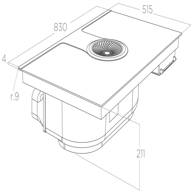 Варочная панель с вытяжкой ELICA Встраиваемая варочная панель ELICA NIKOLATESLA ONE EVO BL/A/83-PRF0196318