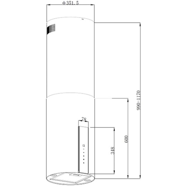 Вытяжка KORTING KORTING KHA 35808 DX Cylinder Вытяжка KORTING KORTING KHA 35808 DX Cylinder