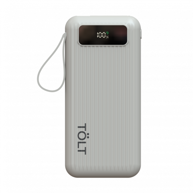 Портативный аккумулятор TOLT Stor SR-LB10D, 10000mAh, 22,5W, fast charging and PD, beige TOLT SR-LB10D Портативный аккумулятор TOLT Stor SR-LB10D, 10000mAh, 22,5W, fast charging and PD, beige TOLT SR-LB10D