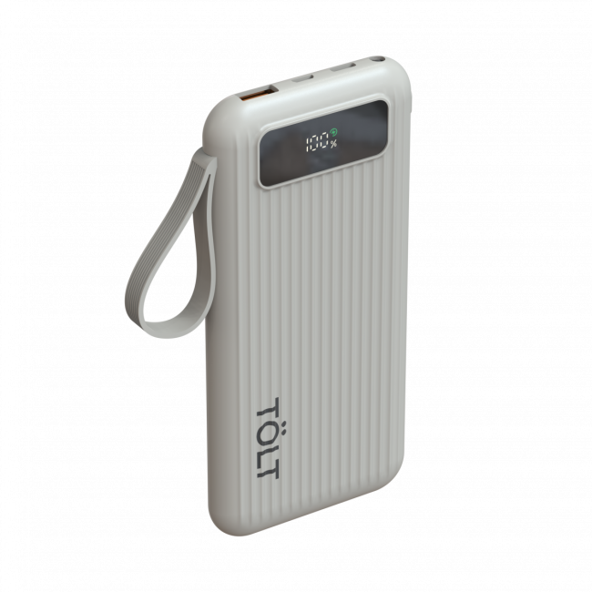 Портативный аккумулятор TOLT Stor SR-LB10D, 10000mAh, 22,5W, fast charging and PD, beige TOLT SR-LB10D Портативный аккумулятор TOLT Stor SR-LB10D, 10000mAh, 22,5W, fast charging and PD, beige TOLT SR-LB10D