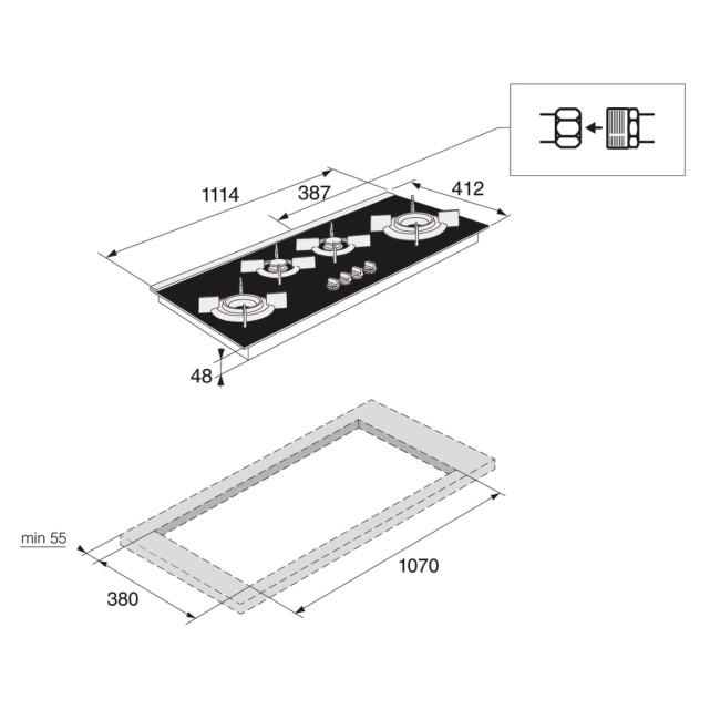 Газовая варочная панель ASKO Asko HG8144BGB1