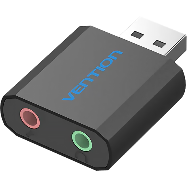 Внешняя звуковая карта Vention USB Черная Vention VAB-S17-B Внешняя звуковая карта Vention USB Черная Vention VAB-S17-B