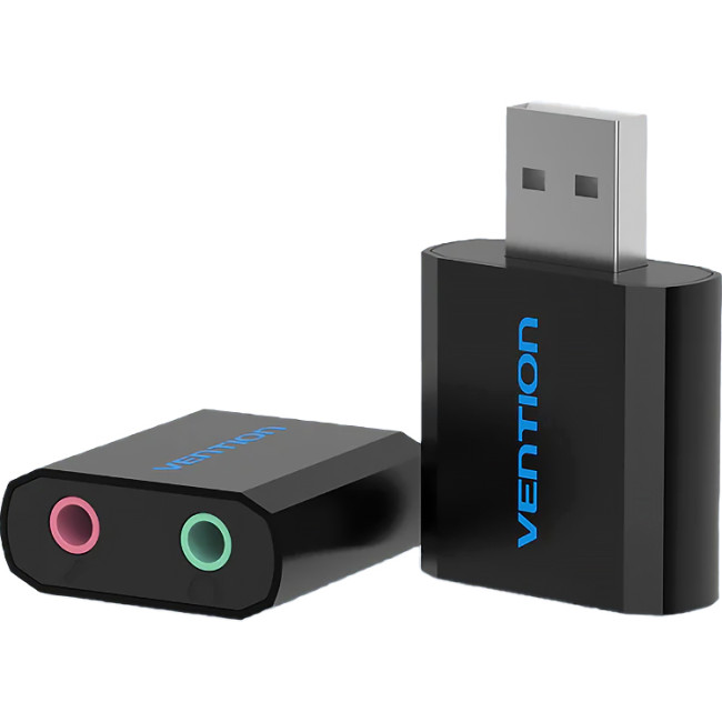Внешняя звуковая карта Vention USB Черная Vention VAB-S17-B Внешняя звуковая карта Vention USB Черная Vention VAB-S17-B