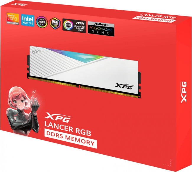 Память DDR5 2x16GB 6000MHz ADATA AX5U6000C3016G-DCLARWH Память DDR5 2x16GB 6000MHz ADATA AX5U6000C3016G-DCLARWH
