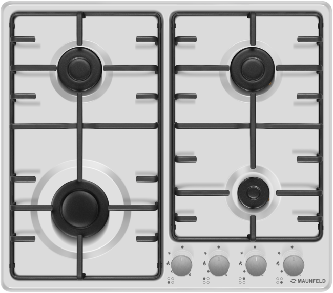 Газовая варочная панель MAUNFELD Maunfeld EGHE.64.3STS-EW/G Газовая варочная панель MAUNFELD Maunfeld EGHE.64.3STS-EW/G