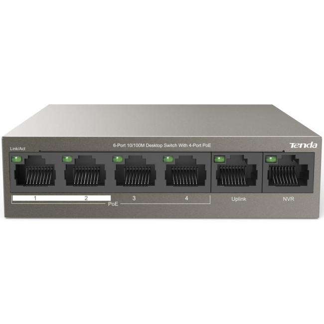 Коммутатор Tenda F1106P-4-63W