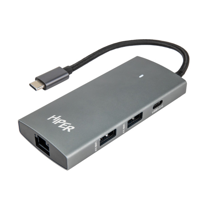 Док-станция Hiper HP-DS6-01 USB-C HUB 6in1