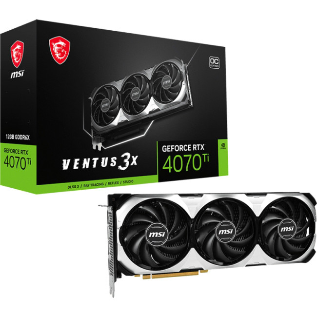 Видеокарта MSI GeForce RTX 4070 Ti VENTUS 3X E1 12G OC Видеокарта MSI GeForce RTX 4070 Ti VENTUS 3X E1 12G OC