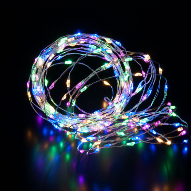 Гирлянда Гирлянда 50LED 3АА, 8 режимов, 10 м, медь, разноцветная