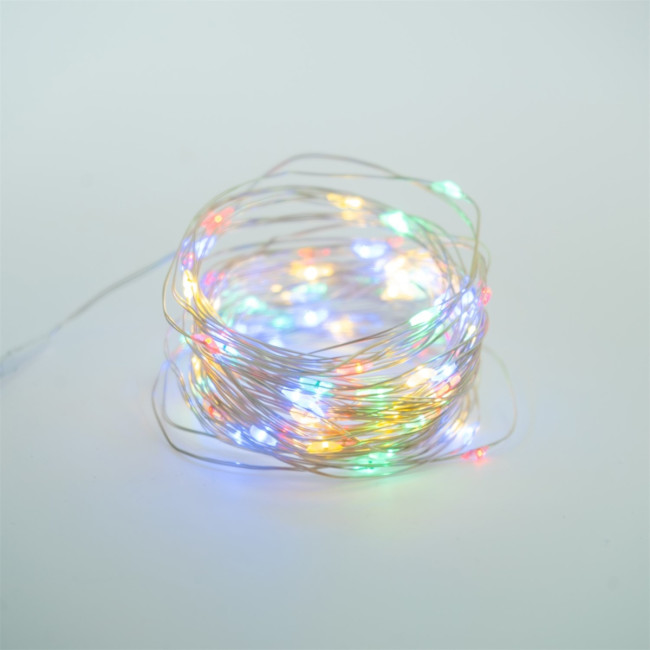 Гирлянда Гирлянда 50LED 3АА, 8 режимов, 10 м, медь, разноцветная