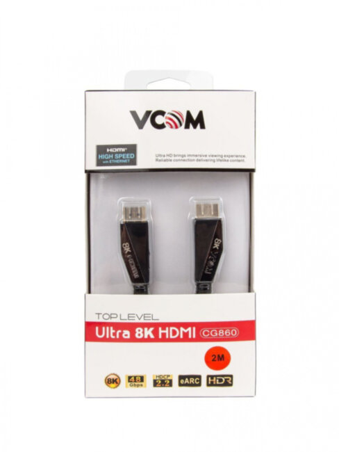 Кабель HDMI 19M/M,ver. 2.1, 8K@60 Hz 2m VCOM <CG860-2M> VCOM HDMI (m) - HDMI (m) 2м