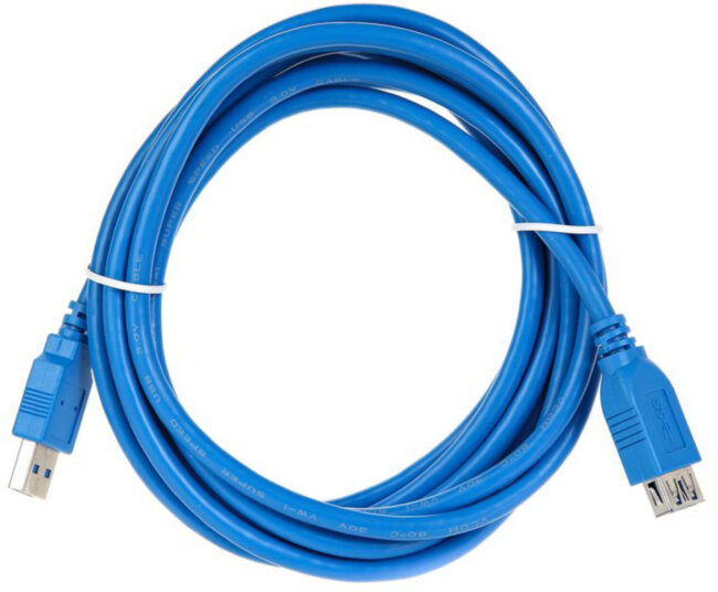 Кабель удлинительный USB3.0 Am-Af 3m VCOM (VUS7065-3M) VCOM USB 3.2 Type-AM - USB 2.0 Type-AF 3м