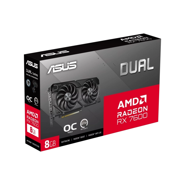 Видеокарта ASUS DUAL-RX7600-O8G-EVO Видеокарта ASUS DUAL-RX7600-O8G-EVO