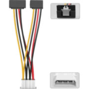 Кабель-переходник питания Vention MOLEX 4pin M / 2 x SATA 15pin F угол 90 - 0.15м Vention KDCBB Кабель-переходник питания Vention MOLEX 4pin M / 2 x SATA 15pin F угол 90 - 0.15м Vention KDCBB