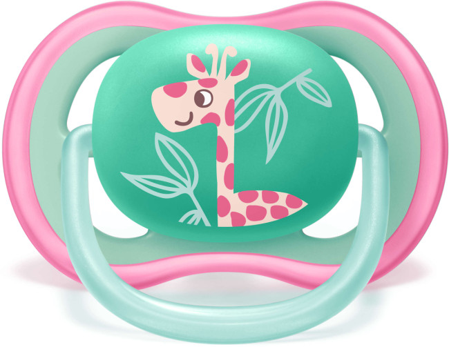 Пустышка 18+, Ultta Air, 2 шт, жирафик и зайчик Philips Avent SCF349/12 Пустышка 18+, Ultta Air, 2 шт, жирафик и зайчик Philips Avent SCF349/12