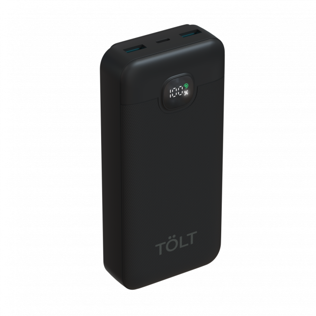 Портативный аккумулятор TOLT Stor SR-LC20B, 20000mAh, 22,5W, fast charging and PD, black Powerbank TOLT Stor SR-LC20B, 20000mAh, 22,5W, fast charging and PD, black TOLT SR-LC20B
