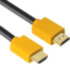 GCR Кабель 1.8m HDMI версия 1.4, черный, желтые коннекторы, OD7.3mm, 30/30 AWG, позолоченные контакты, Ethernet 10.2 Гбит/с, 3D, 4K GCR-HM440-1.8m, экран Greenconnect GCR-HM440-1.8m