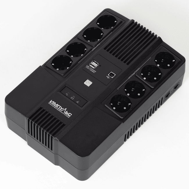 ИБП МАСТЕР 800, 800/480 ВА/Вт, LED, USB, RJ11/RJ45, CHRG USB, SCHUKOx8 Импульс MT80107