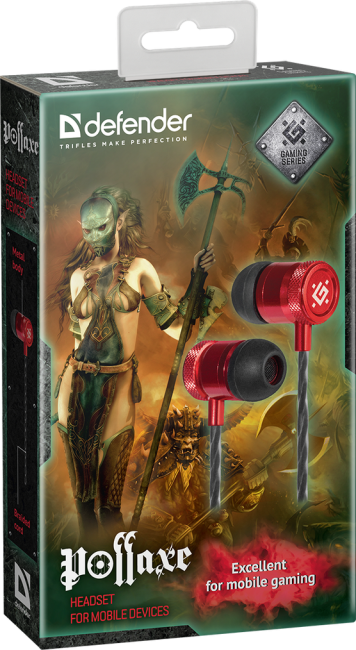 Defender Гарнитура для смартфонов Pollaxe черный + красный, кабель 1,2 м Defender Pollaxe Defender Гарнитура для смартфонов Pollaxe черный + красный, кабель 1,2 м Defender Pollaxe
