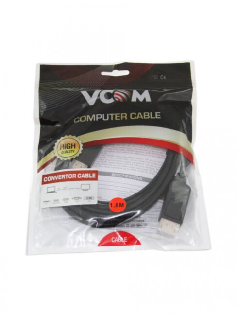Кабель-переходник HDMI(M) +USB---> DP(M)  4K*30Hz 1.8M, VCOM [CG599C-1.8M) VCOM HDMI (m),USB 2.0 Type-AM to DisplayPort (m)