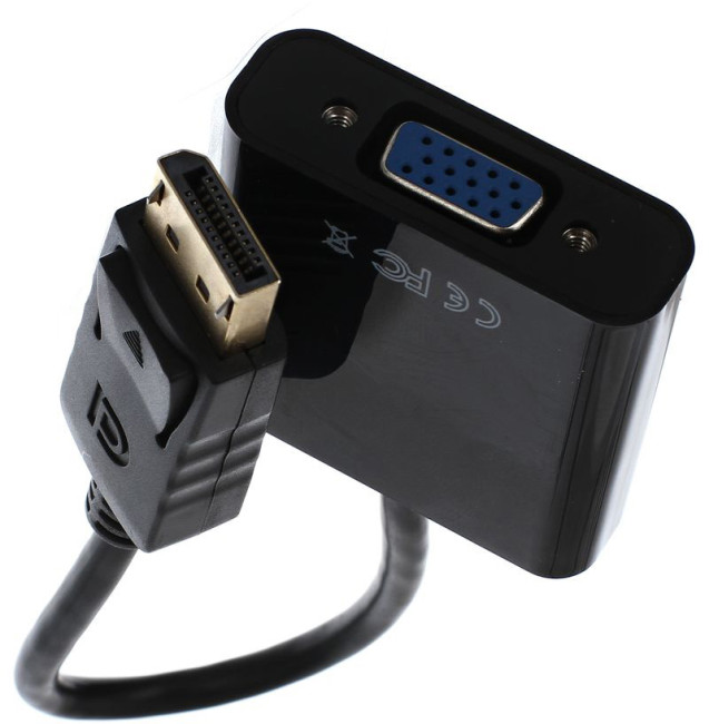 Кабель-переходник DP --> VGA-F 0,2m , Telecom (TA552) Telecom DP  —  VGA-F 0,2m