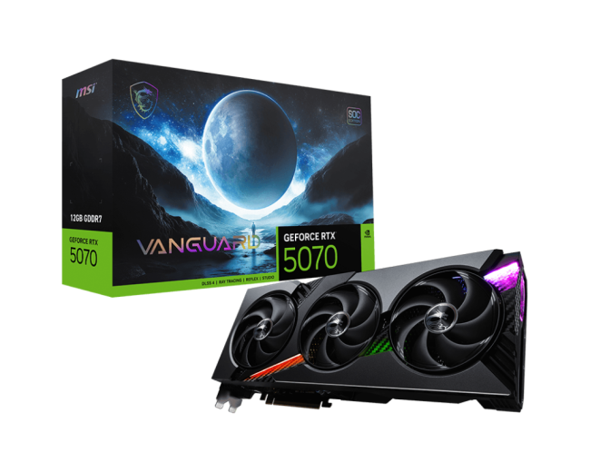 Видеокарта MSI GeForce RTX 5070 12G VANGUARD SOC Видеокарта MSI GeForce RTX 5070 12G VANGUARD SOC