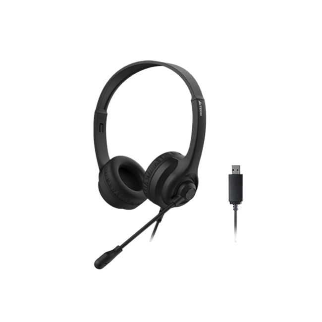 Наушники с микрофоном A4Tech HU-8 черный 2м накладные USB A4Tech HU-8 Наушники с микрофоном A4Tech HU-8 черный 2м накладные USB A4Tech HU-8