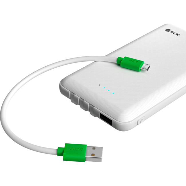GCR QC Кабель 0.15m MicroUSB, быстрая зарядка, белый TPE, зеленые коннекторы, 28/22 AWG, GCR-53285 Greenconnect GCR-53285