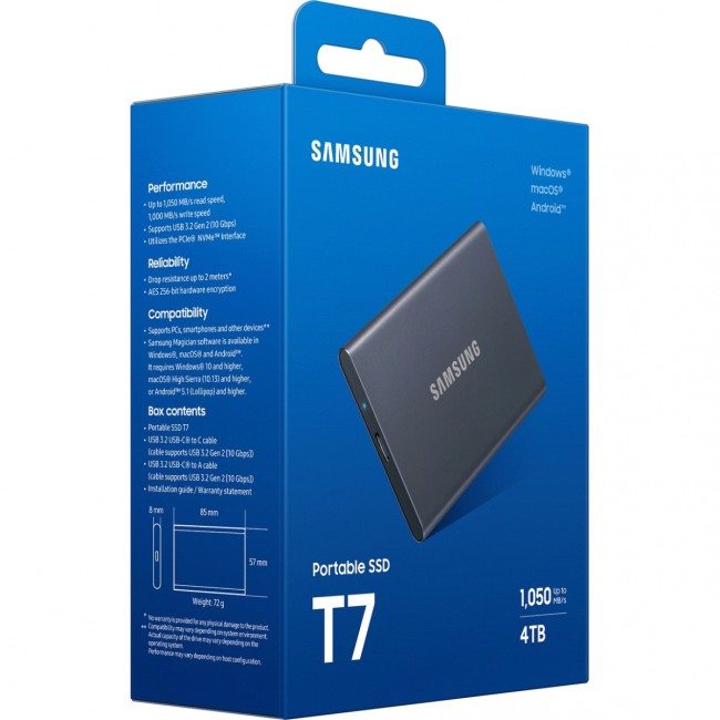 Внешние HDD и SSD Samsung External SSD T7 4Tb (MU-PC4T0T/WW) Внешние HDD и SSD Samsung External SSD T7 4Tb (MU-PC4T0T/WW)