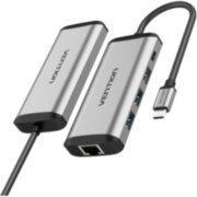 Сетевой адаптер Vention USB-C M/ Gigabit Ethernet RJ45 F/OTG хаб 3xUSB 3.0/PD Vention TGDHB Сетевой адаптер Vention USB-C M/ Gigabit Ethernet RJ45 F/OTG хаб 3xUSB 3.0/PD Vention TGDHB