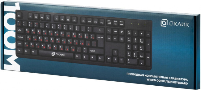 Клавиатура Oklick 100M HW3 черный USB (654570) Oklick 654570