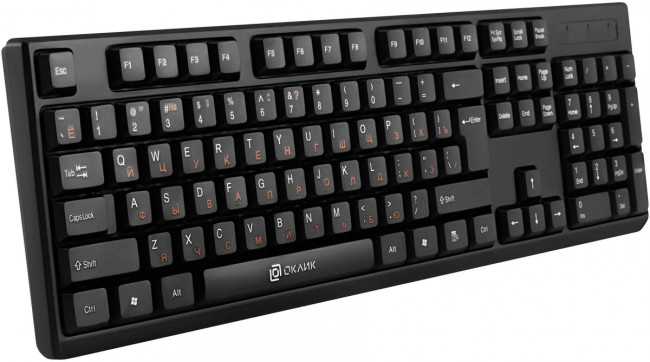 Клавиатура Oklick 100M HW3 черный USB (654570) Oklick 654570