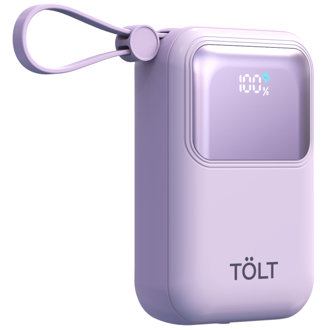 Портативный аккумулятор TOLT Lit LT-LL10T, 10000mAh, 22,5W, fast charging and PD, violet TOLT LT-LL10T Портативный аккумулятор TOLT Lit LT-LL10T, 10000mAh, 22,5W, fast charging and PD, violet TOLT LT-LL10T