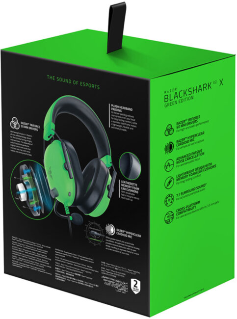 Razer Гарнитура Blackshark V2 X - Green Razer Blackshark V2 X - Green Razer Гарнитура Blackshark V2 X - Green Razer Blackshark V2 X - Green