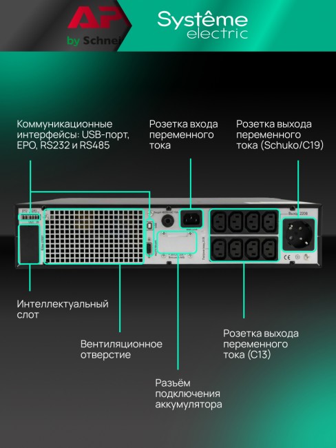 Источник бесперебойного питания SYSTEME ELECTRIC SRTSE1000RTXLIG1 Источник бесперебойного питания SYSTEME ELECTRIC SRTSE1000RTXLIG1