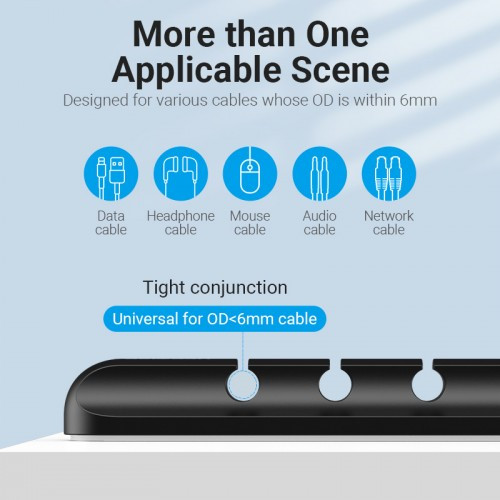 Органайзер для проводов на 3 порта Vention, черный Vention KBTB0