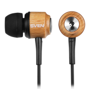 Внутриканальные наушники SVEN E 12 WD (L-образный разъём, дерево) Sven SV-021542 Внутриканальные наушники SVEN E 12 WD (L-образный разъём, дерево) Sven SV-021542