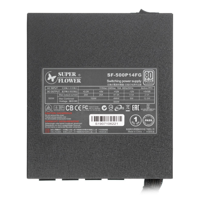 блок питания 500 Ватт Super Flower Golden Silent Platinum 500W